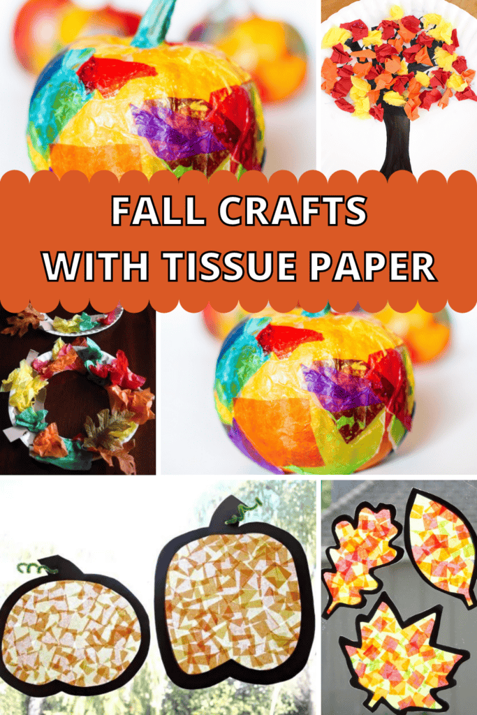Fall crafts with tissue paper