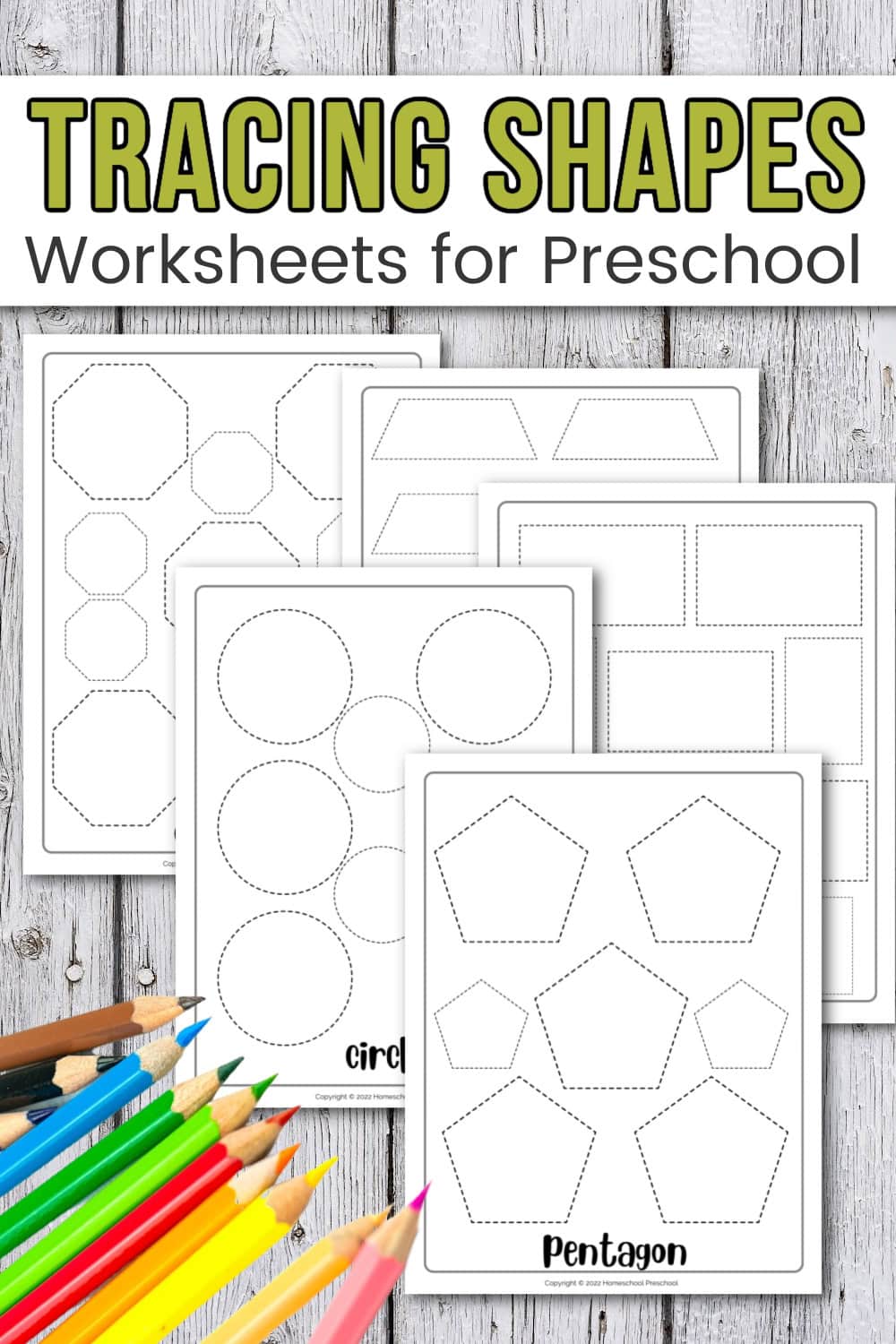 Shape Tracing Worksheets