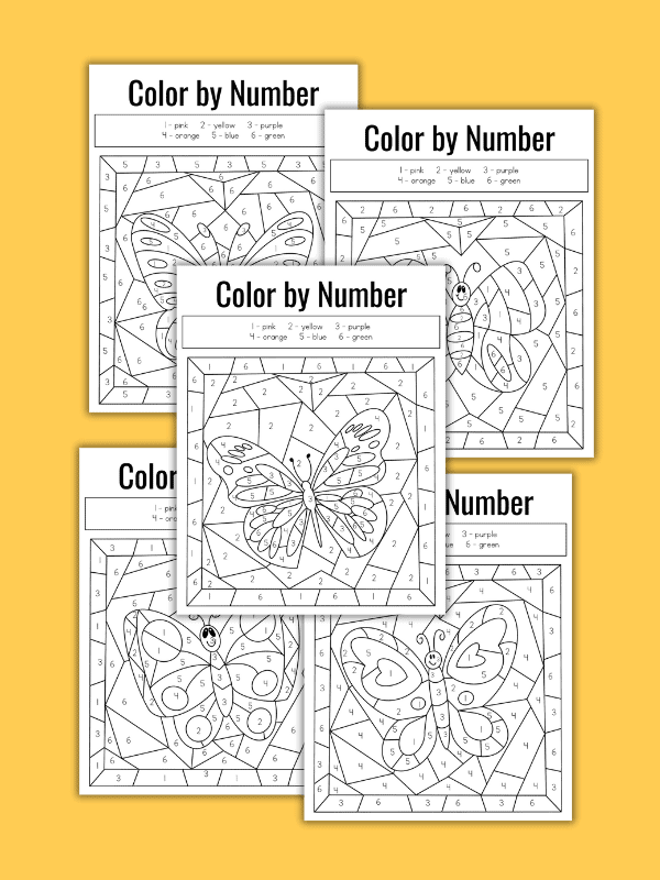 Butterfly Color by Number