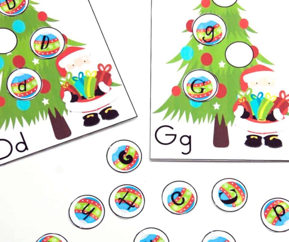 Christmas Letter Matching Alphabet Game