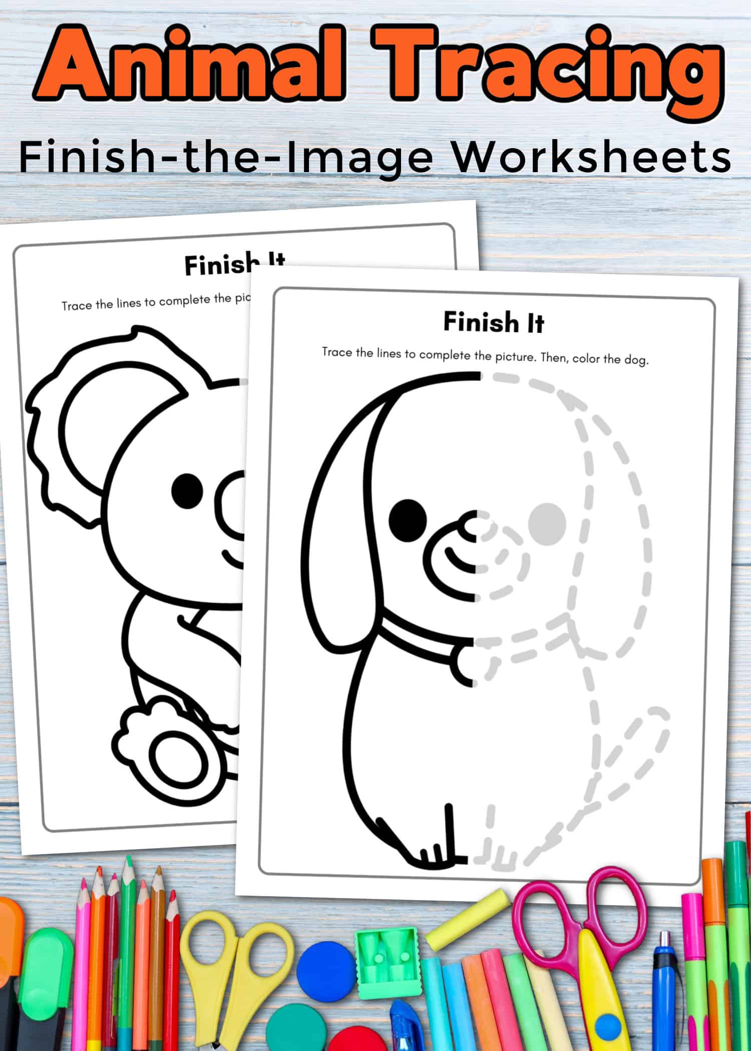 Animal Tracing Worksheets