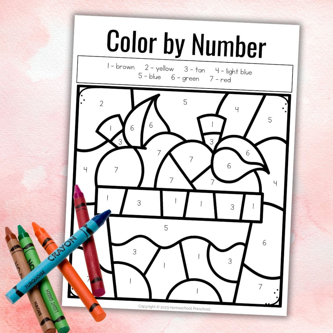 Color by Number Apple