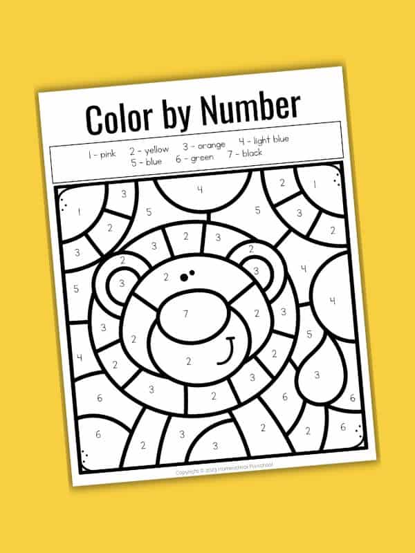 Lion Color by Number