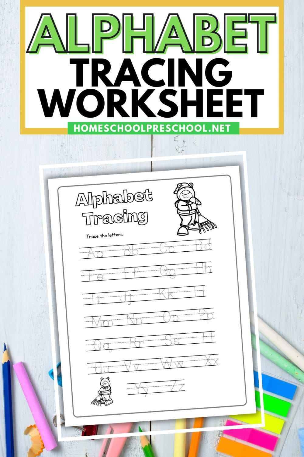Alphabet Tracing Worksheet