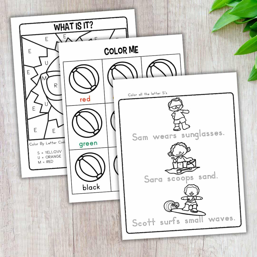 S is for Summer Printable