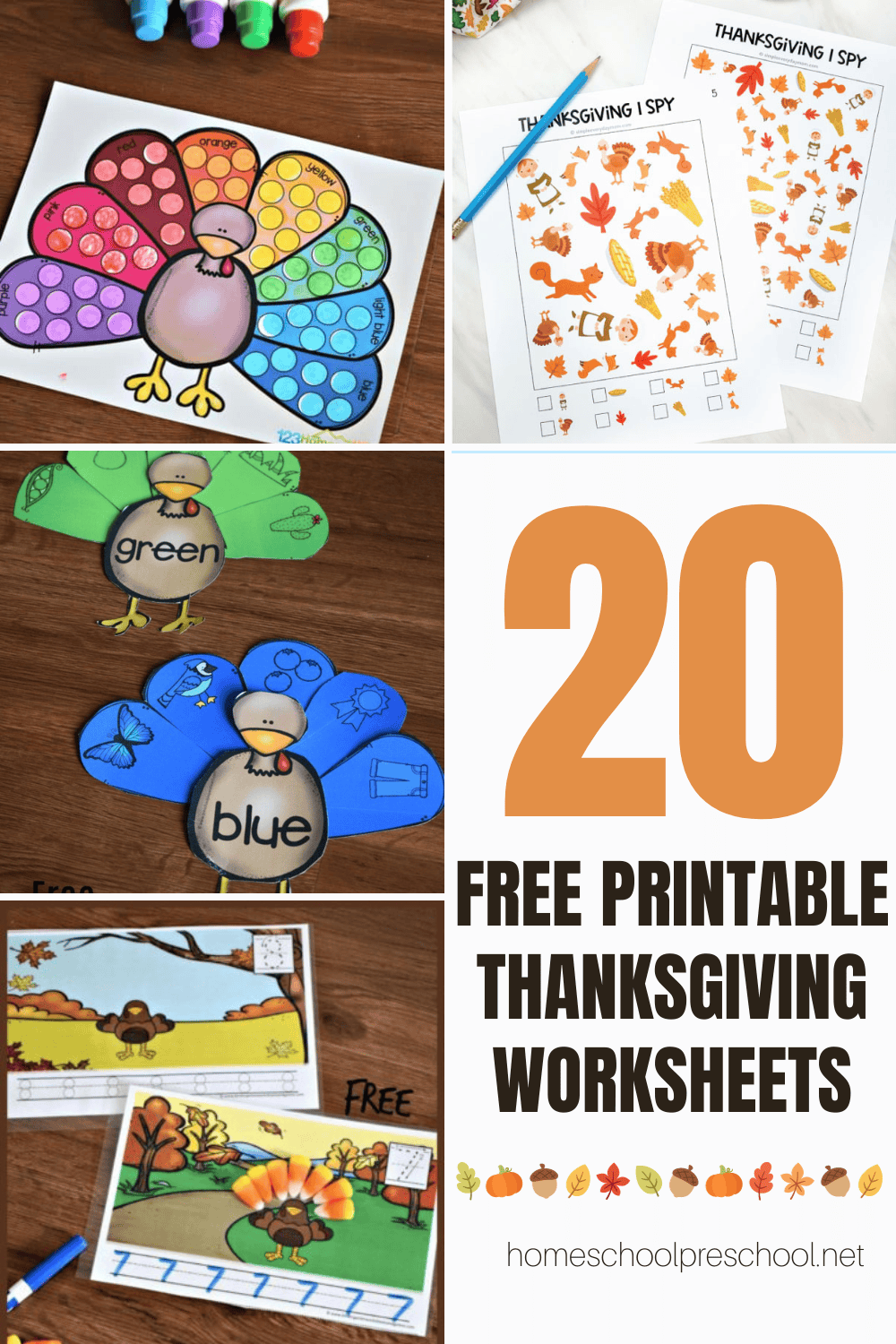 Free Printable Thanksgiving Worksheets