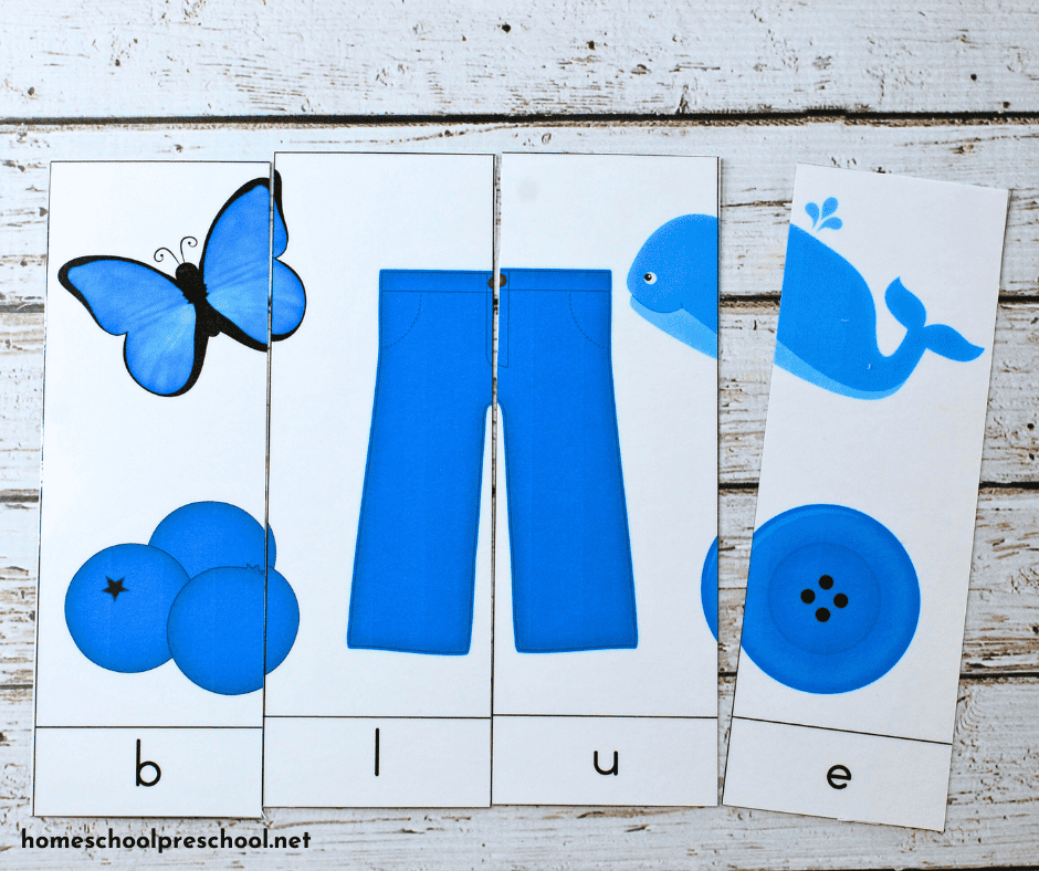 color puzzle printable