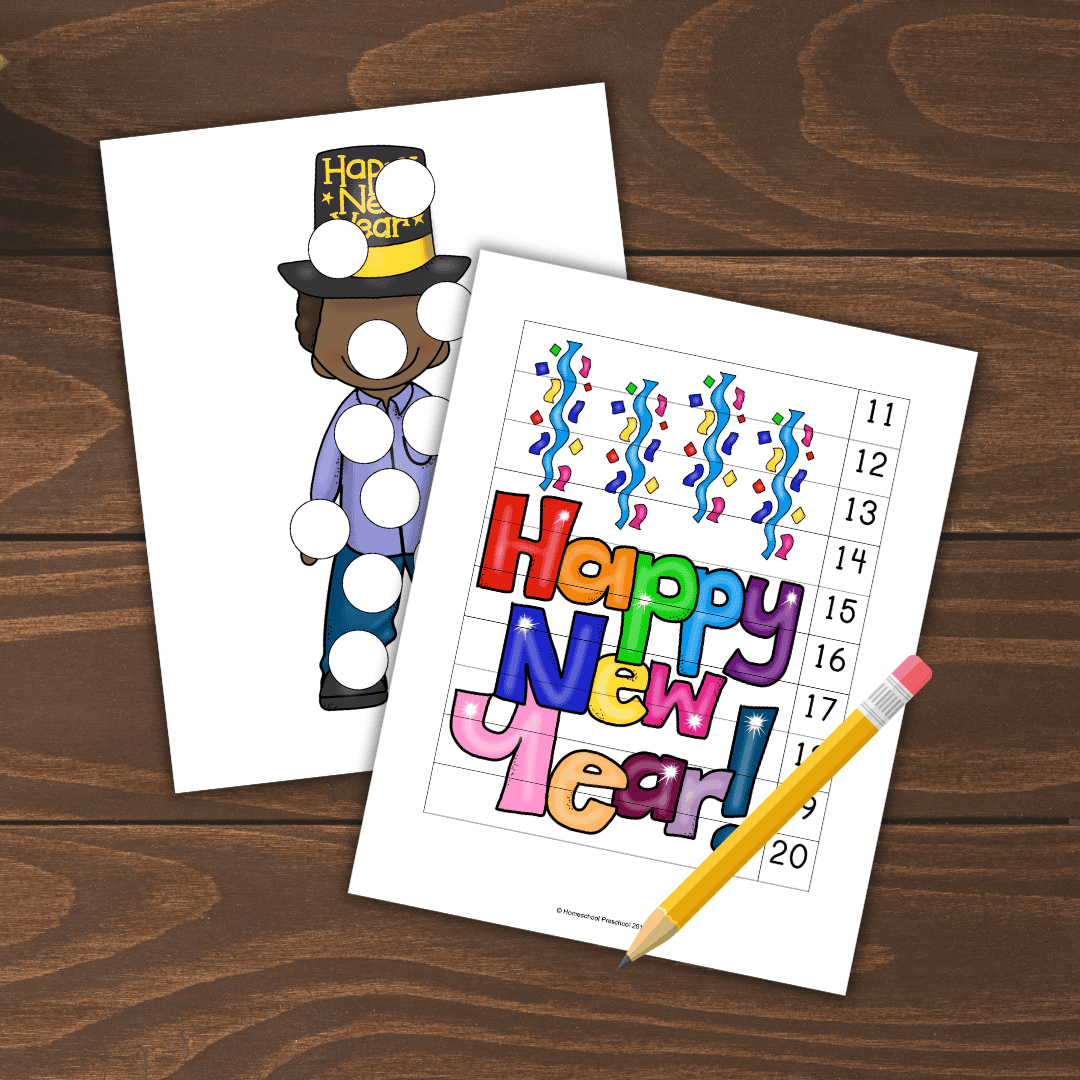 Free New Year Preschool Printable