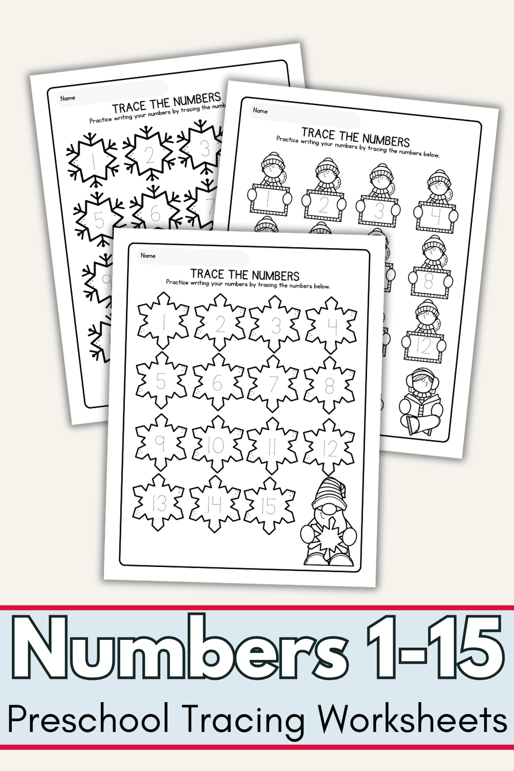 Number Tracing Worksheets for Preschool