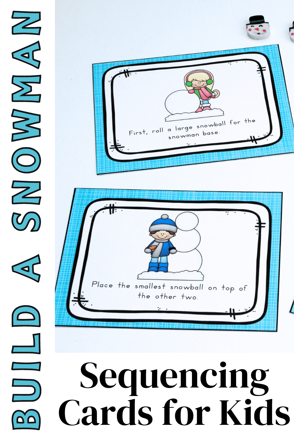 How to Build a Snowman Sequence Card Printables