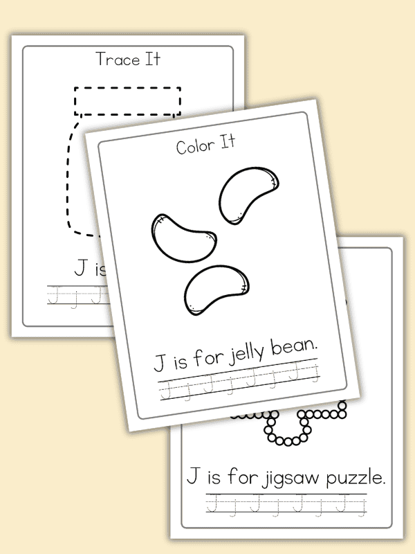 Letter J Worksheets