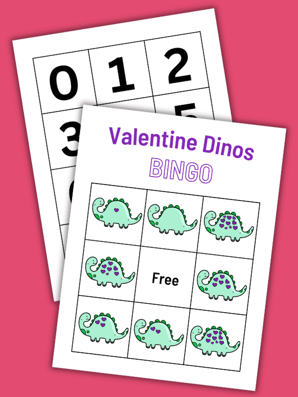 Valentine Dinosaur Game | Bingo for Preschoolers