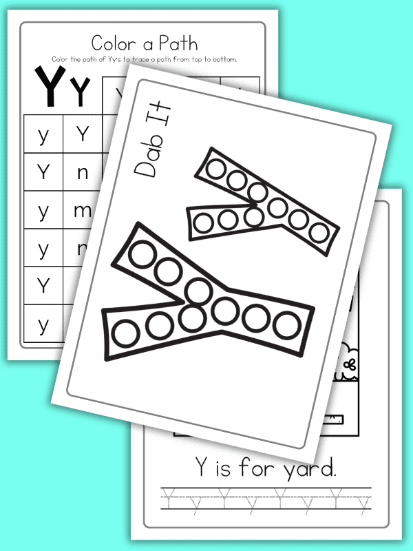 Letter Y Worksheets