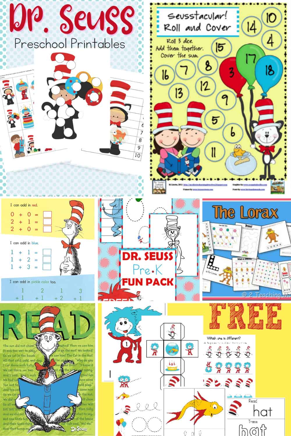 Dr Seuss Preschool Printables