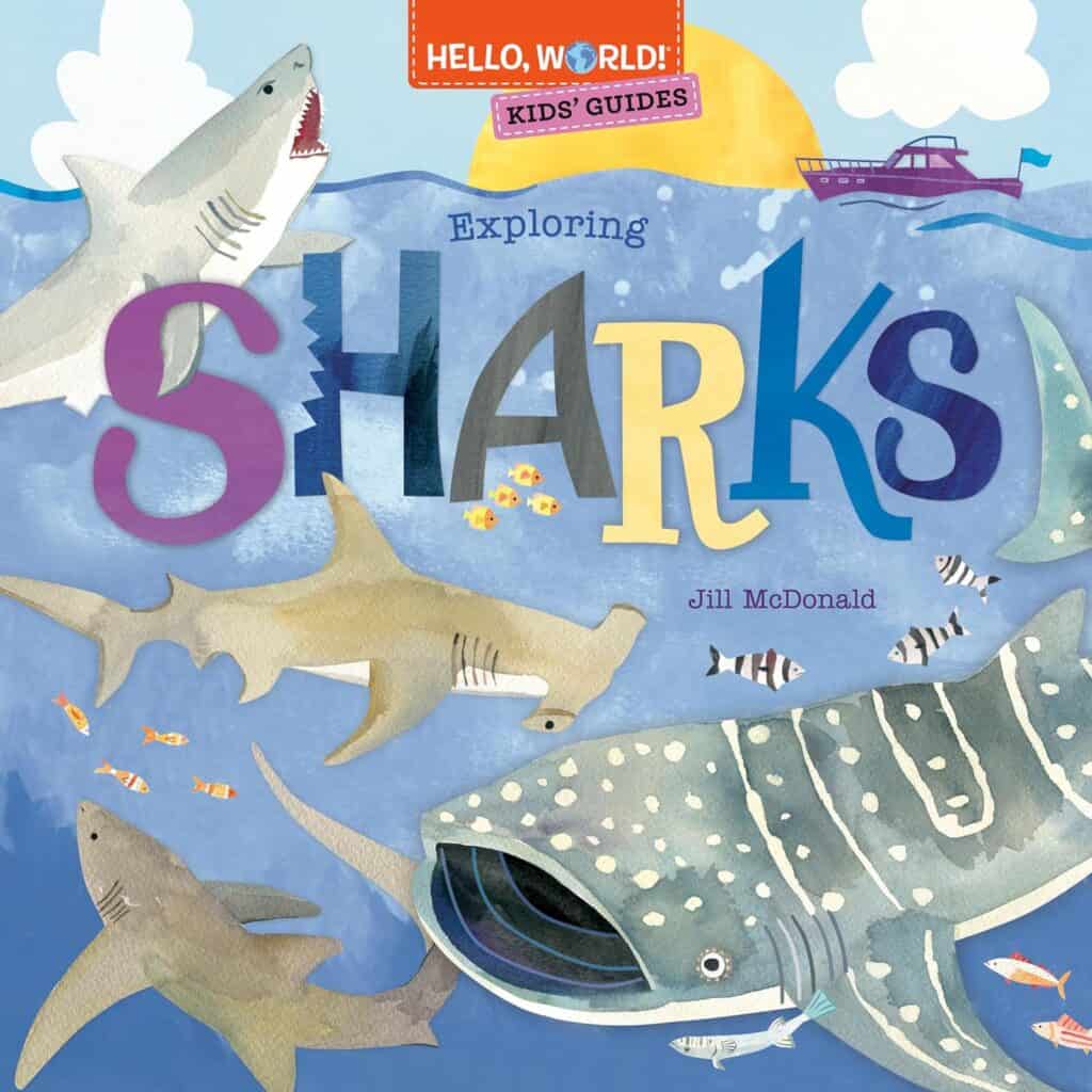 Cover of Hello, World! Sharks nonfiction board book for preschoolers
