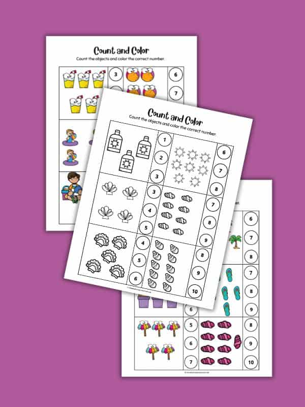 Beach Counting for Preschool