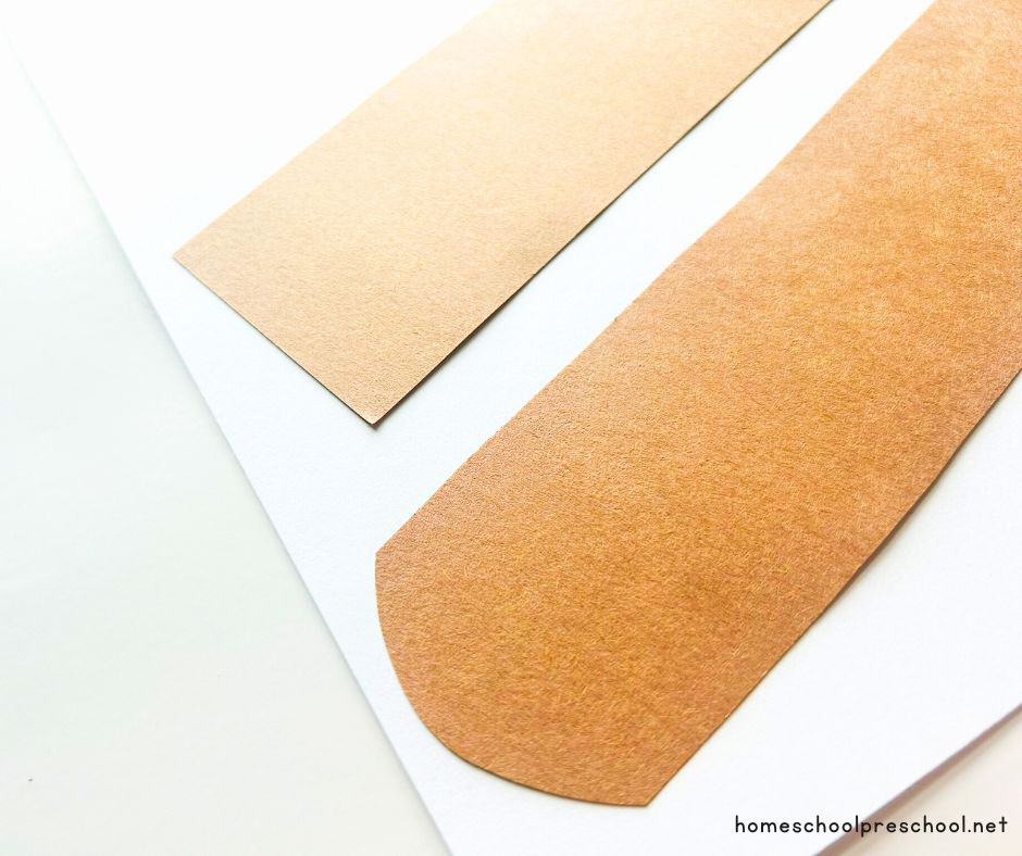 logs cut out from construction paper