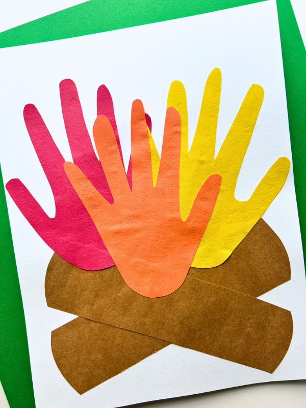 Handprint Campfire Craft