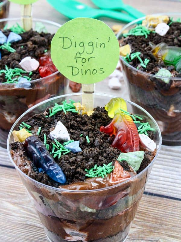 Dinosaur Pudding Cups