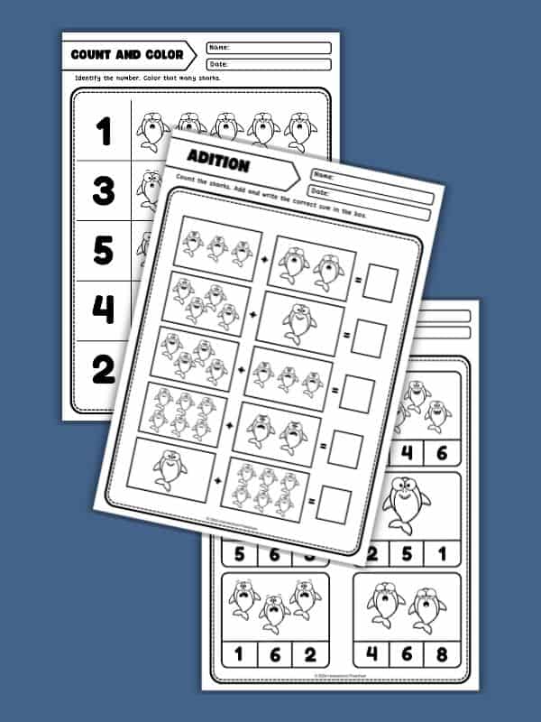 Shark Math Worksheets