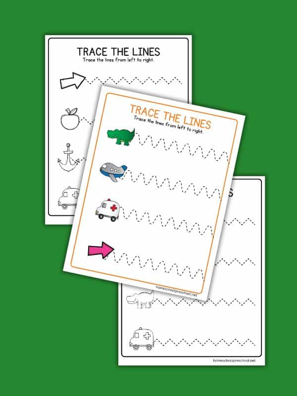 Letter A Preschool Line Tracing Worksheets