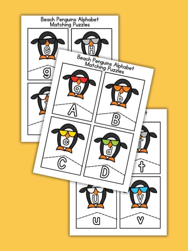 Beach Penguins ABC Puzzles