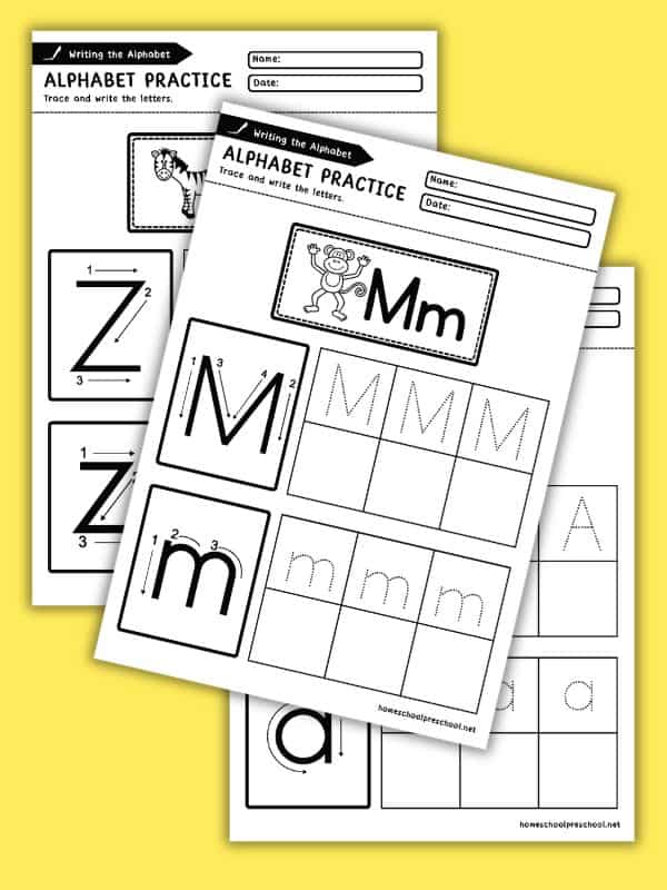 Practice Writing the Alphabet Worksheets