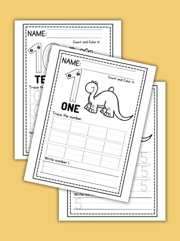 Dinosaur Math Worksheets