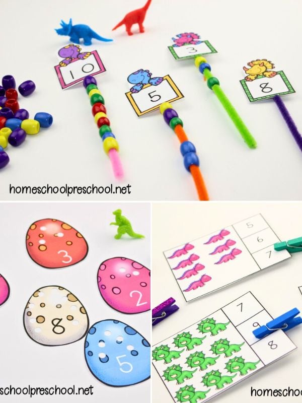 Dinosaur Counting Activities for Preschoolers