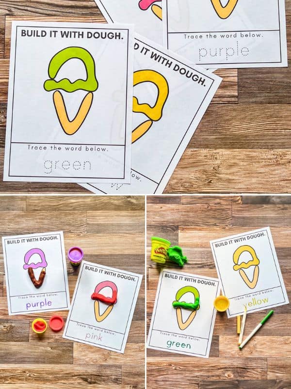 Ice Cream Playdough Mats