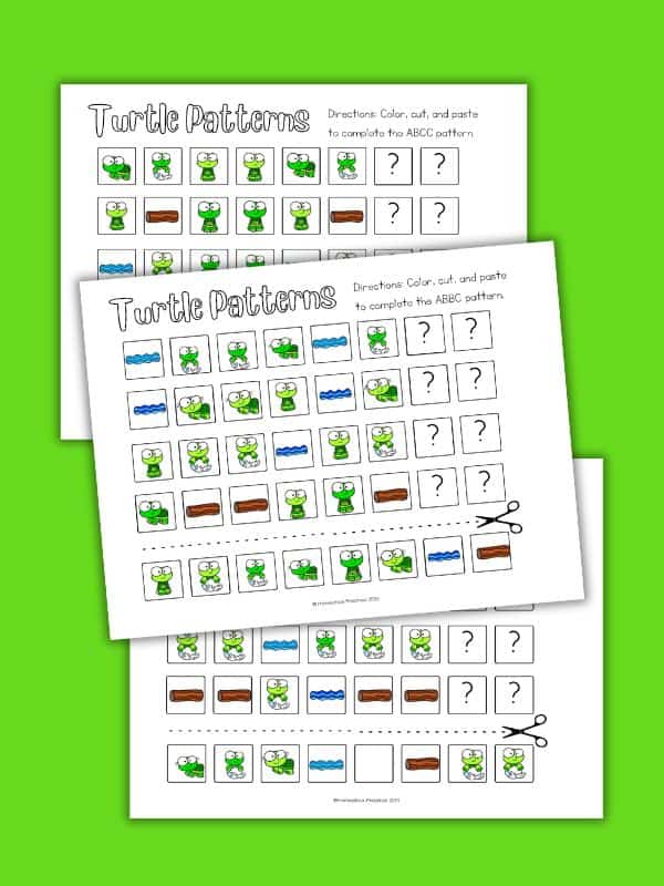 Turtle Patterns for Preschoolers