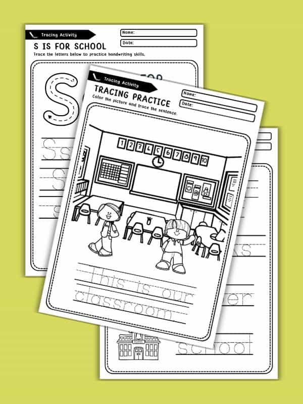 Back to School Alphabet Worksheets