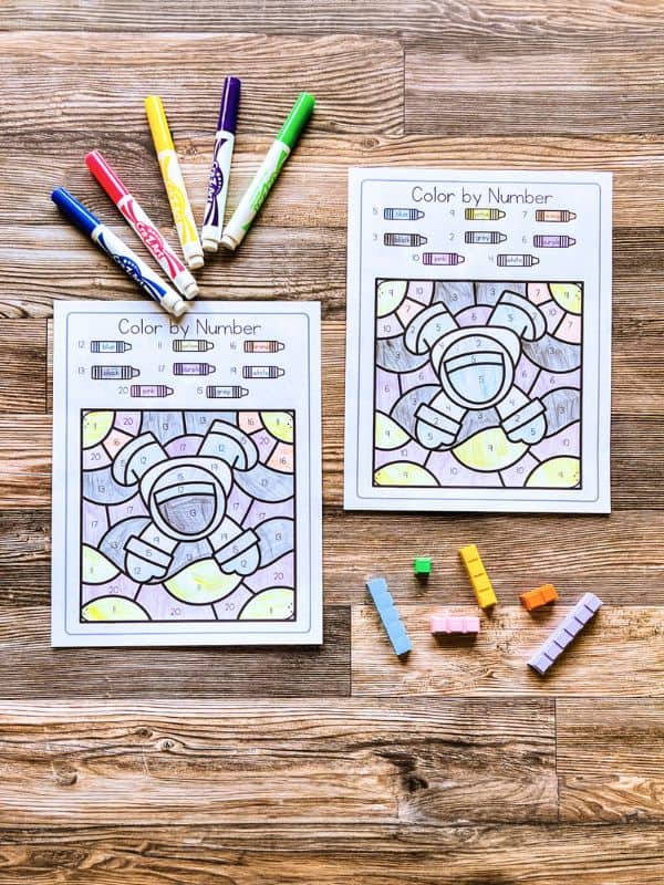 Color by Number Astronaut