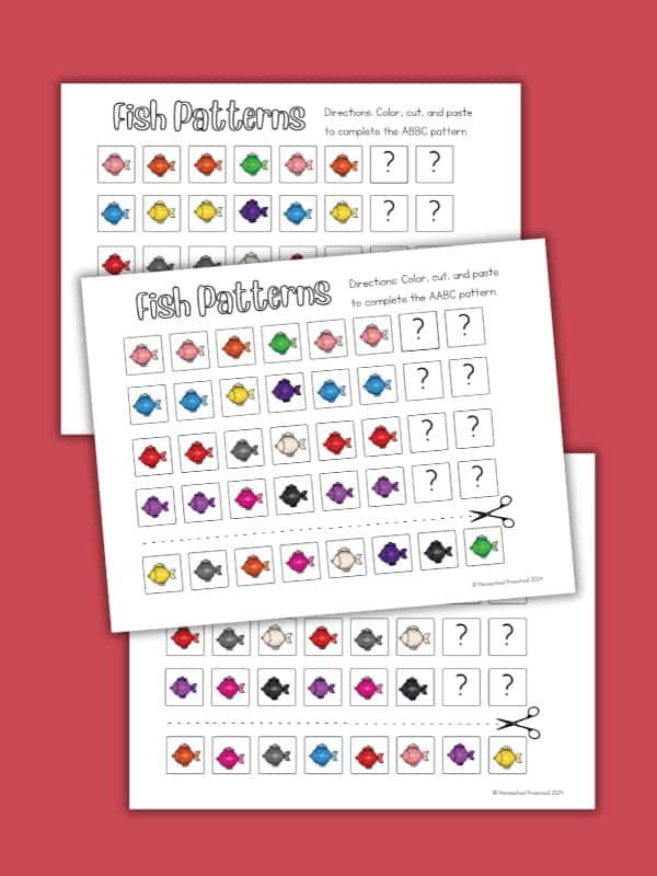 Fish Pattern Worksheet