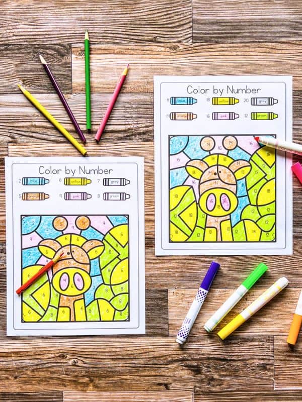 Giraffe Color by Number