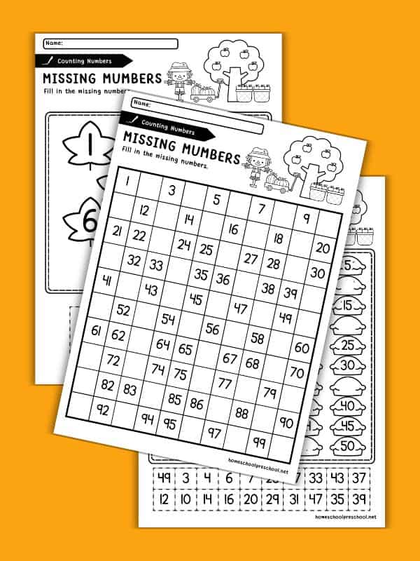 Number Sequencing Worksheets