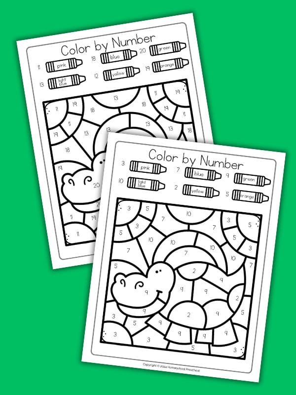 Color by Number Alligator