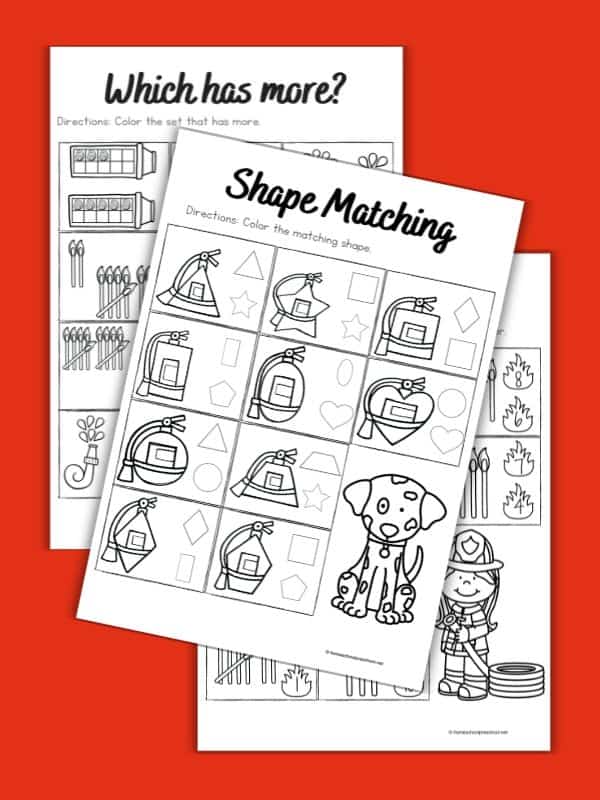 Firefighter Math Worksheets