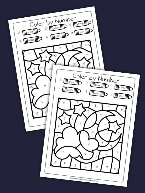 Moon Color by Number