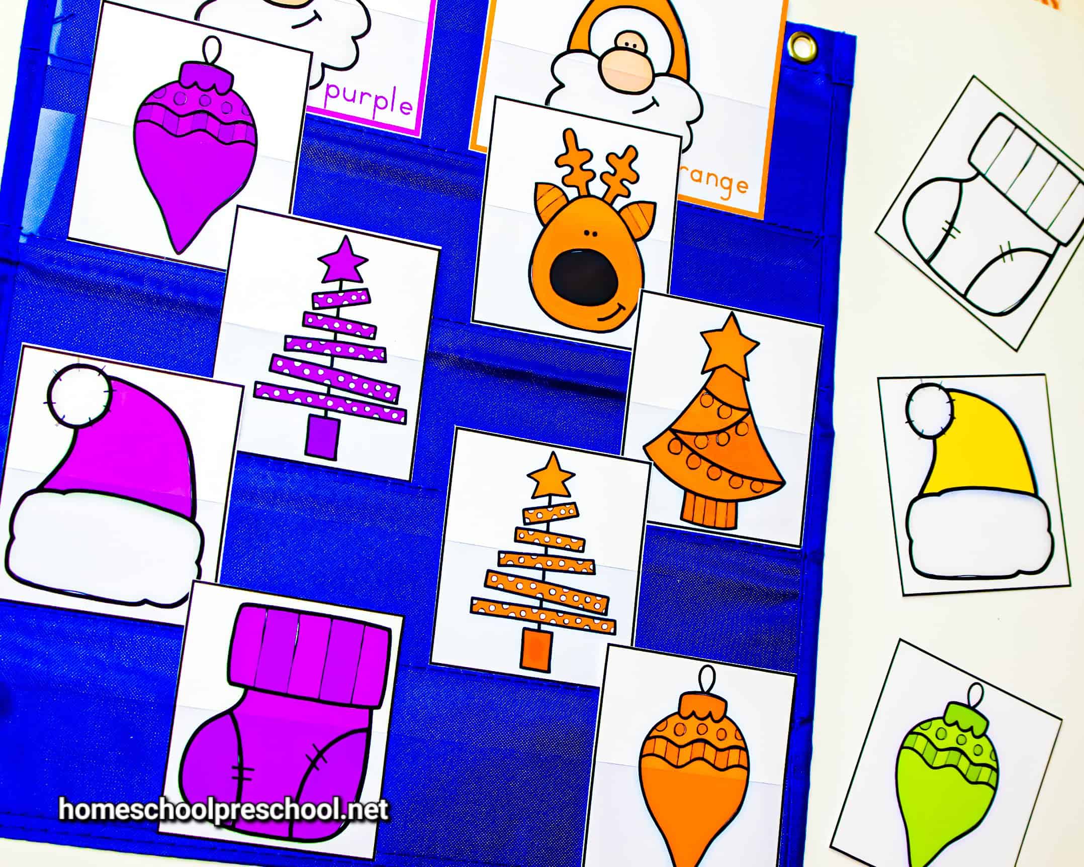 Christmas Color Sorting Printable