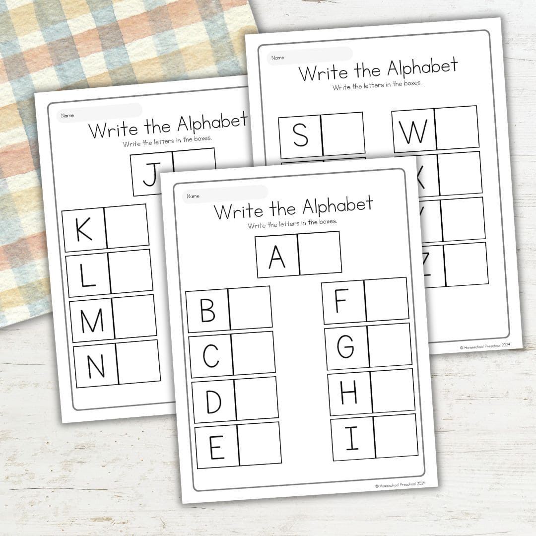 Writing the Alphabet Worksheets