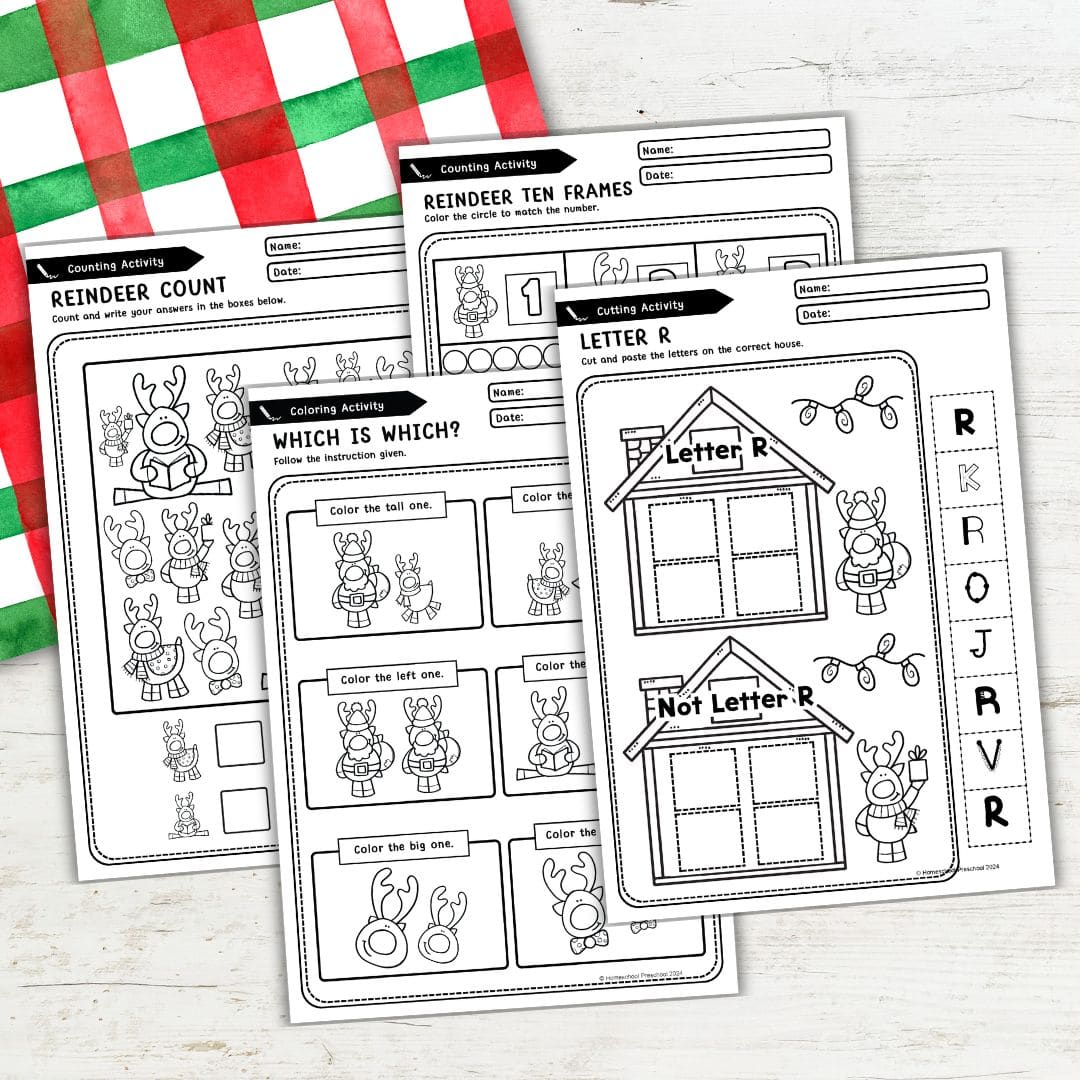 Reindeer Worksheets
