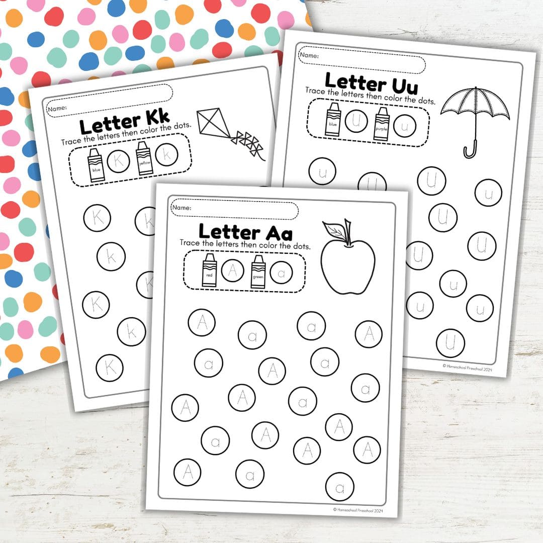 Dot Alphabet Worksheets
