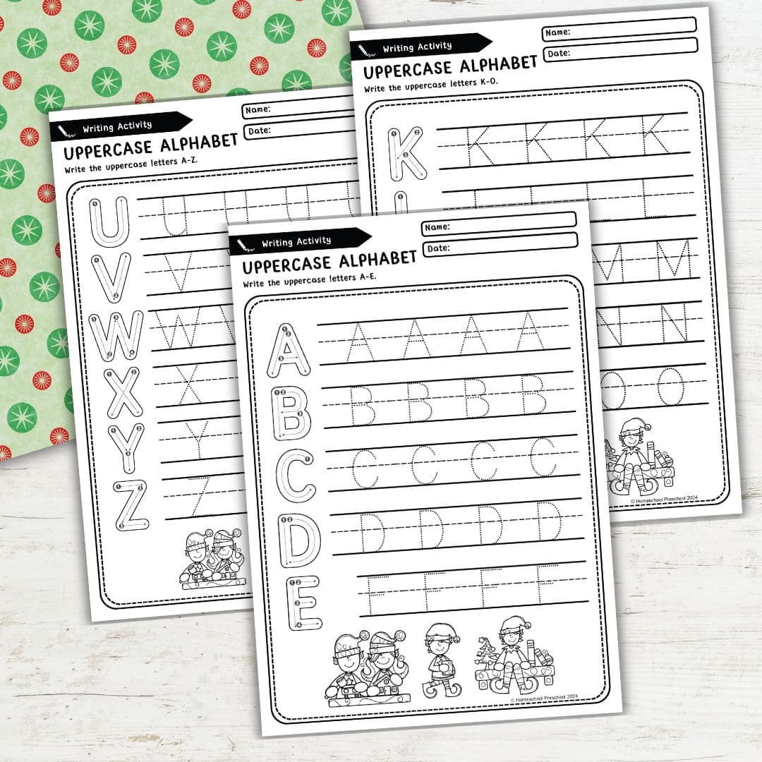 Elf Handwriting Worksheets