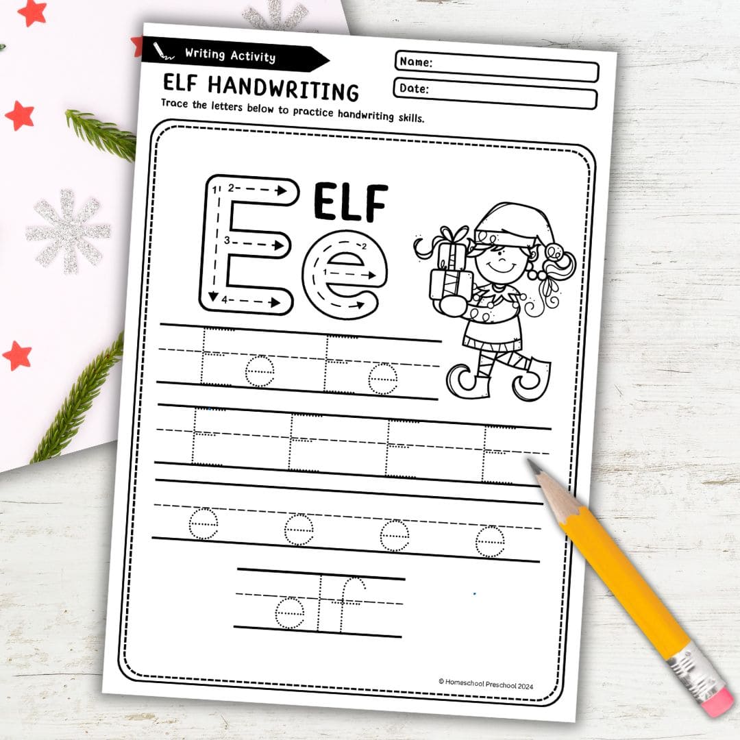 Elf Worksheets for Kindergarten
