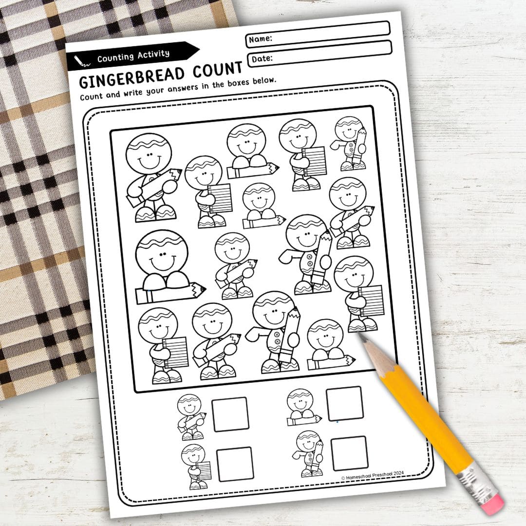 Gingerbread Worksheets for Preschool