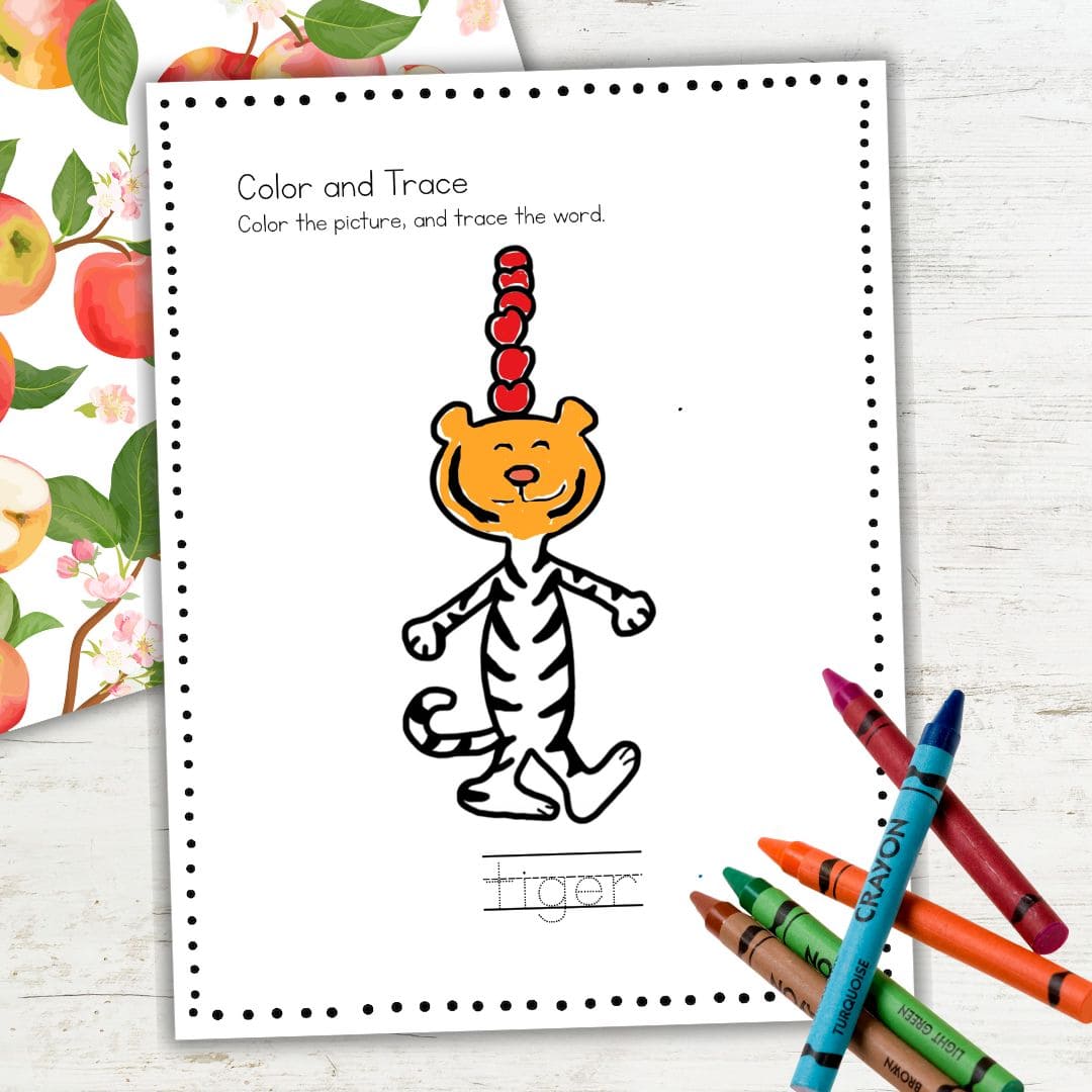 Ten Apples Up on Top Coloring Pages