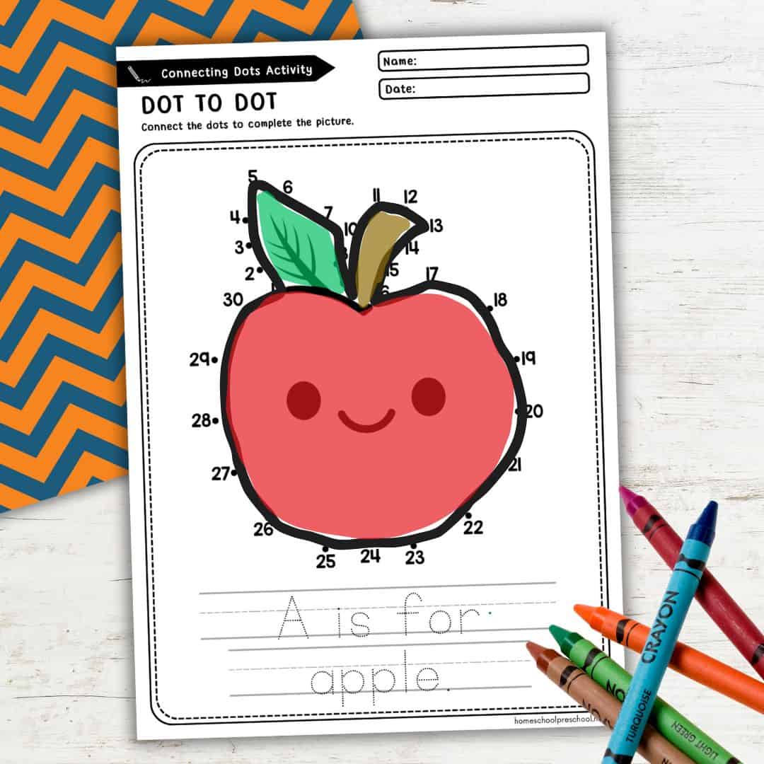 Letter A Connect the Dots