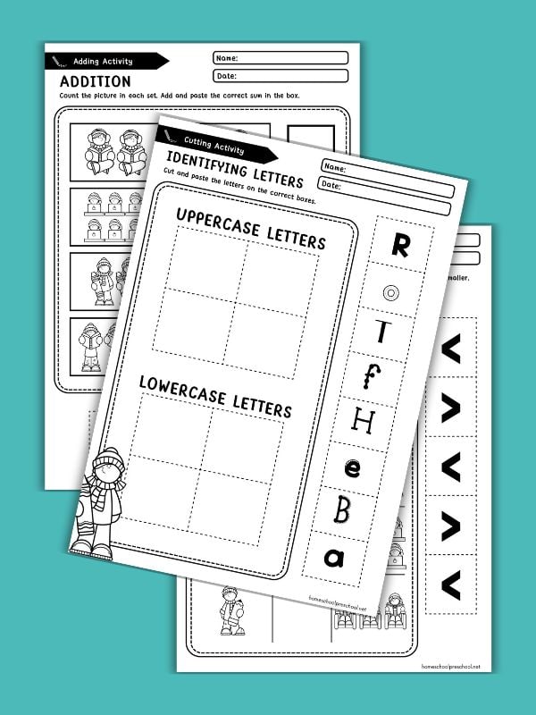 Cut and Paste Preschool Printables