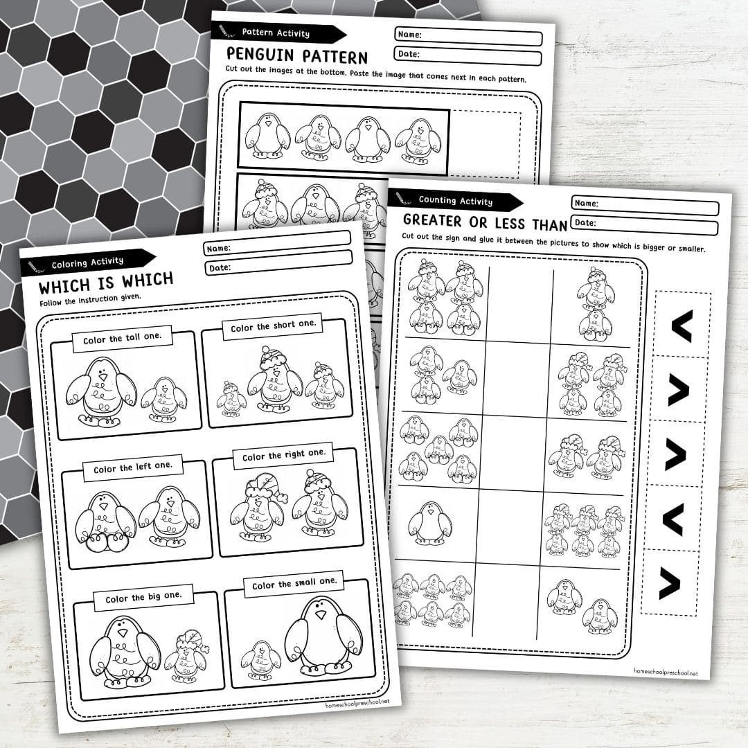 Penguin Math Worksheet